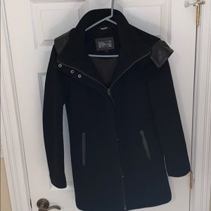 Mackage hooded wool blend coat